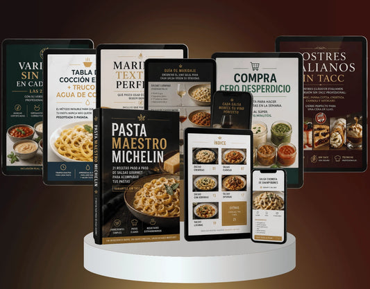Pasta Maestro Michelin - 21 Recetas paso a paso de Salsas Gourmet para acompañar tus pastas + 6 Bonos Exclusivos